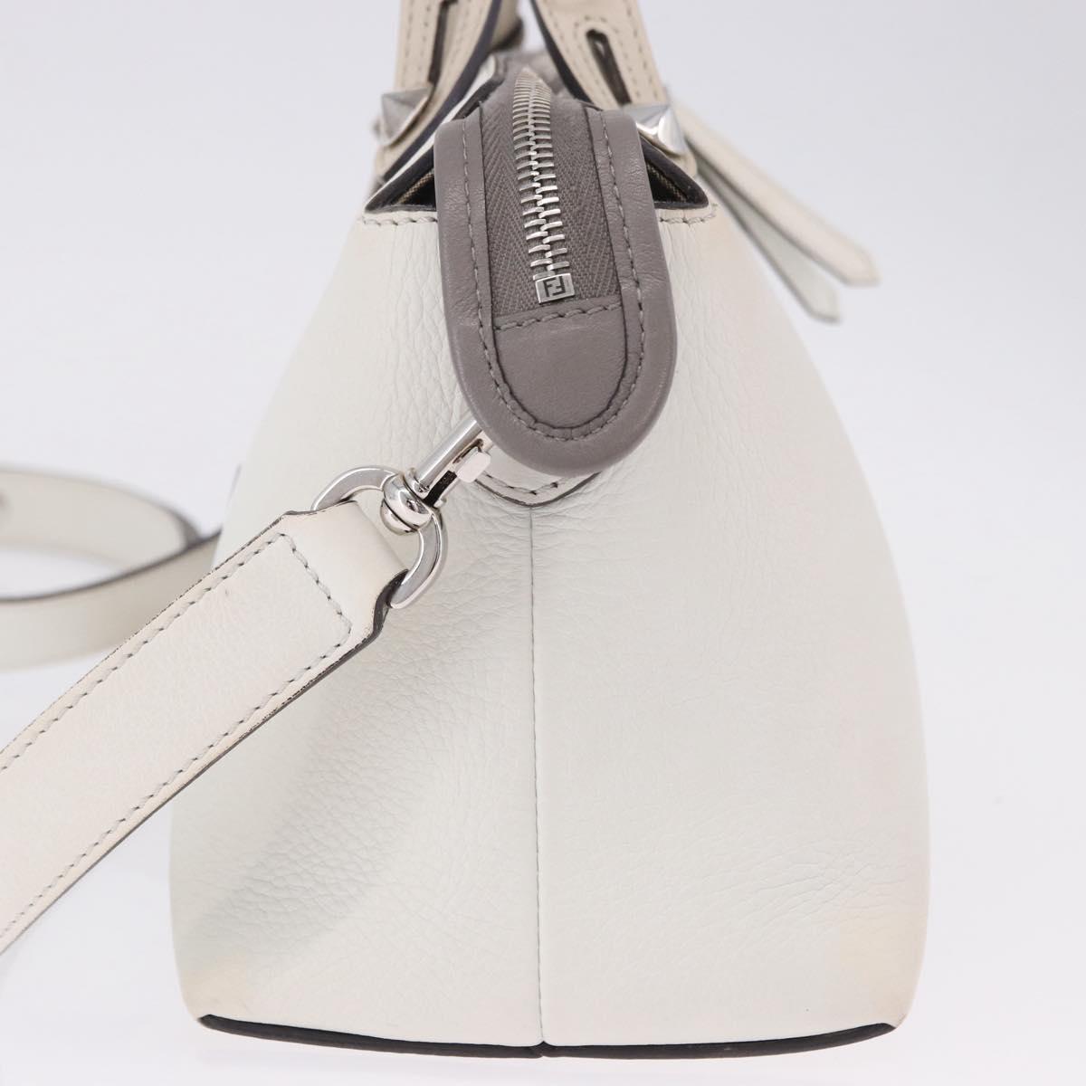 Borsa a tracolla FENDI in pelle bianca e argento, autentica bs36311A - Jerrillo image 5