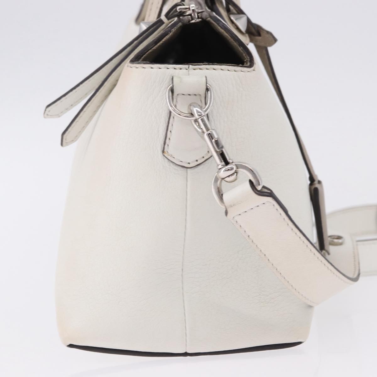 Borsa a tracolla FENDI in pelle bianca e argento, autentica bs36311A - Jerrillo image 6