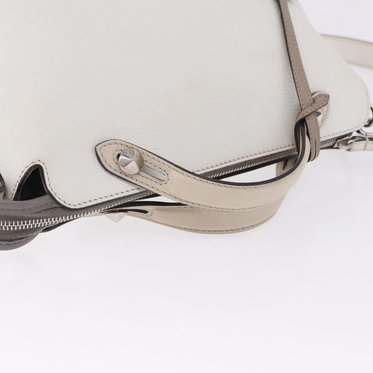 Borsa a tracolla FENDI in pelle bianca e argento, autentica bs36311A - Jerrillo image 7