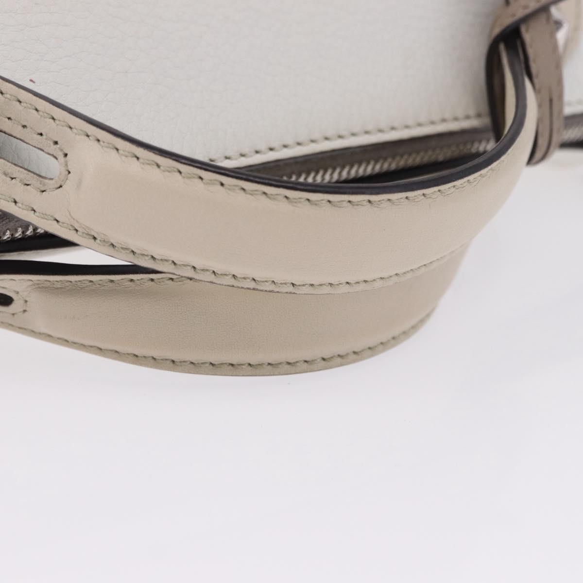 Borsa a tracolla FENDI in pelle bianca e argento, autentica bs36311A - Jerrillo image 8
