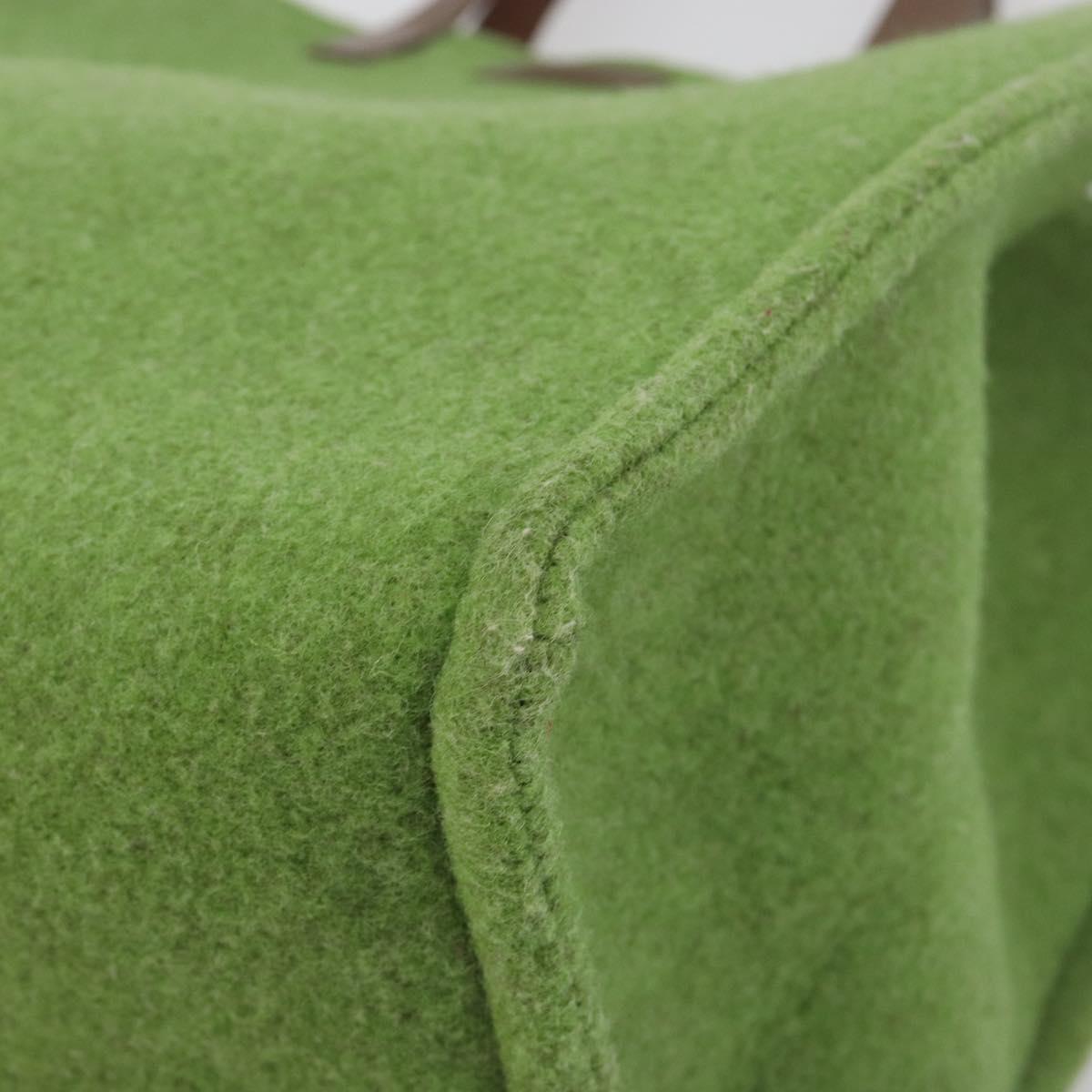 FENDI Tote Bag Wool Green Auth bs36321A - Jerrillo image 9