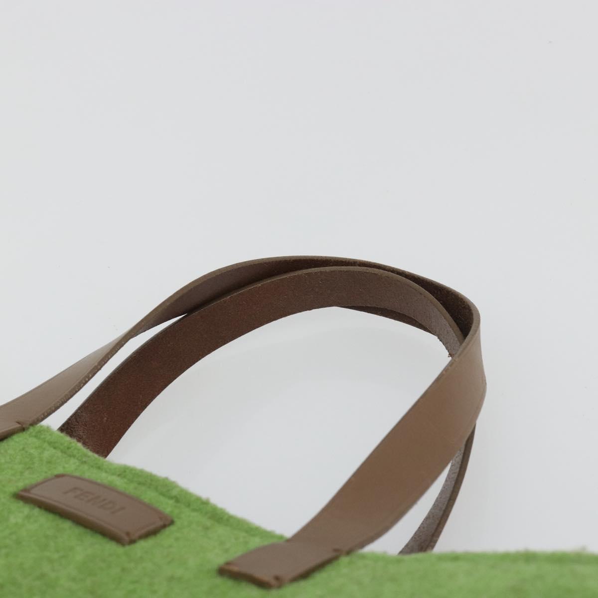 FENDI Tote Bag Wool Green Auth bs36321A - Jerrillo image 8