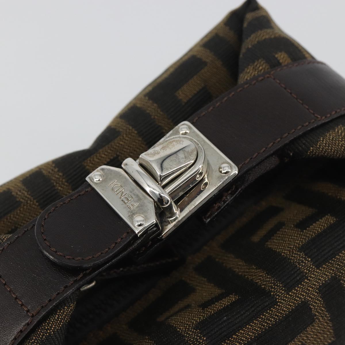FENDI Zucca Canvas Pouch Black Brown Auth bs36325 - Jerrillo image 9