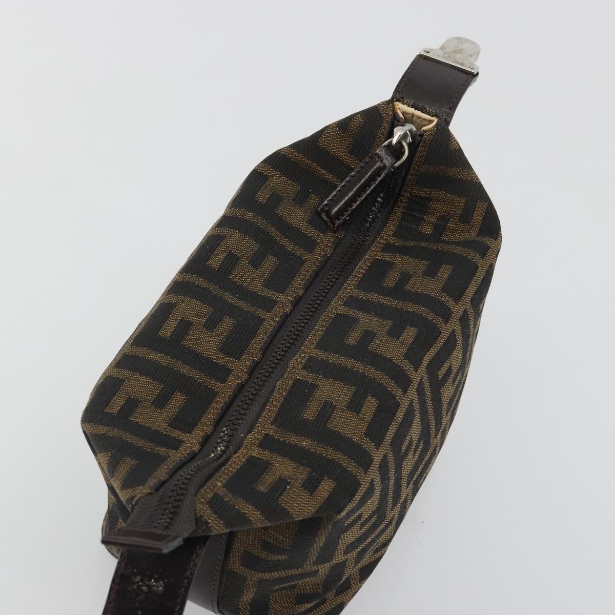 FENDI Zucca Canvas Pouch Black Brown Auth bs36325 - Jerrillo image 10