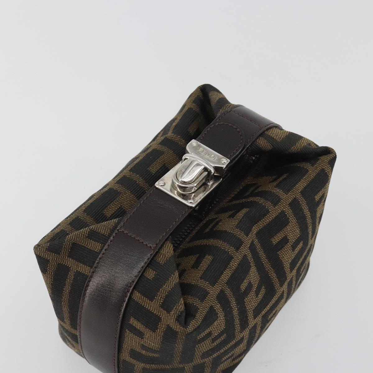 FENDI Zucca Canvas Pouch Black Brown Auth bs36325 - Jerrillo image 5
