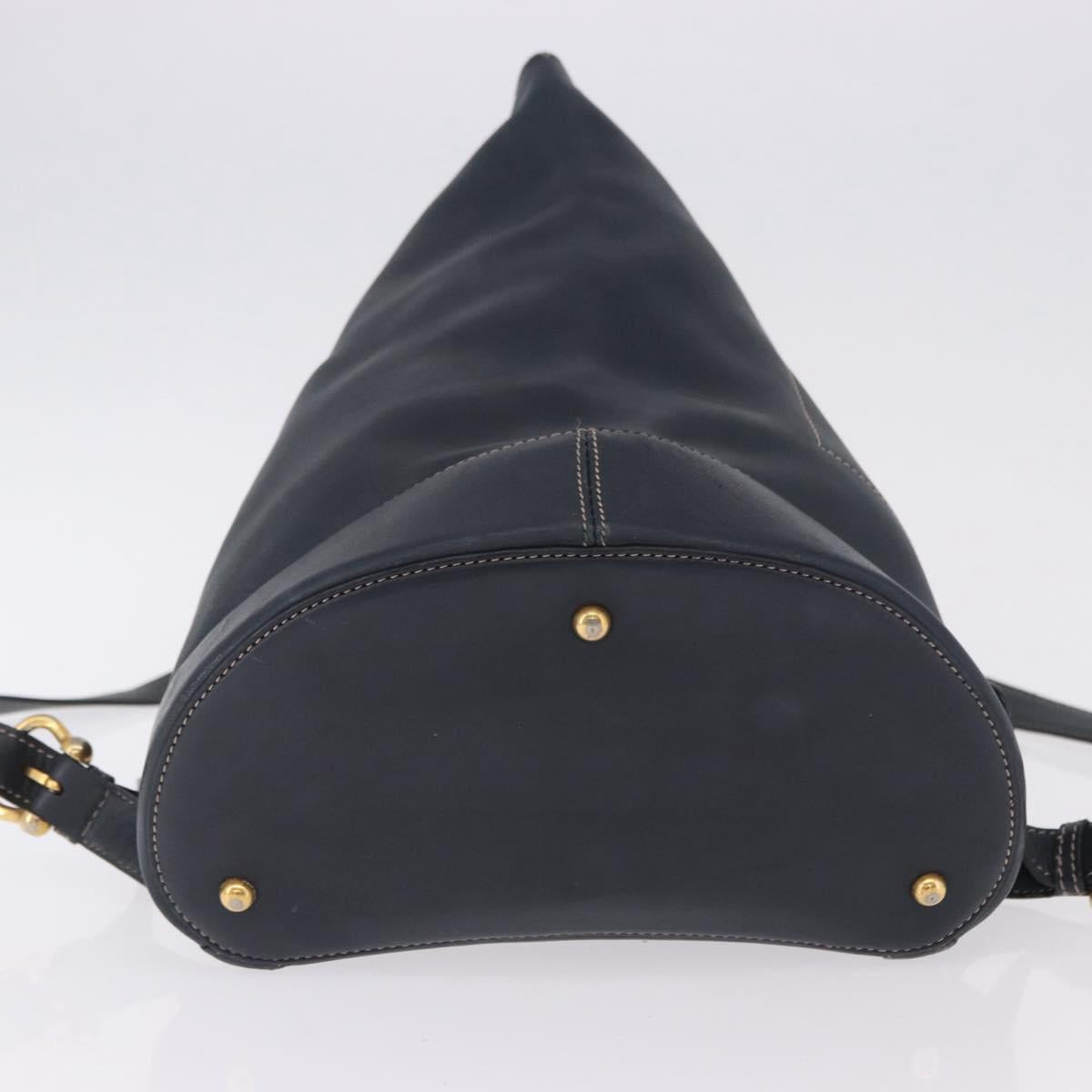 LOEWE Body Bag Leather Navy Gold Auth bs36326 - Jerrillo image 5