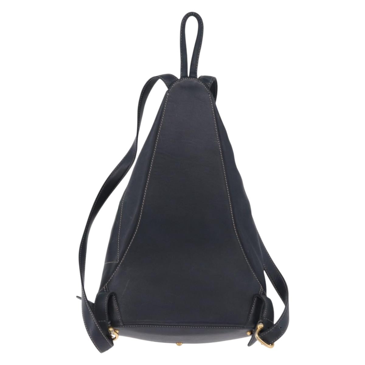 LOEWE Body Bag Leather Navy Gold Auth bs36326 - Jerrillo image 2