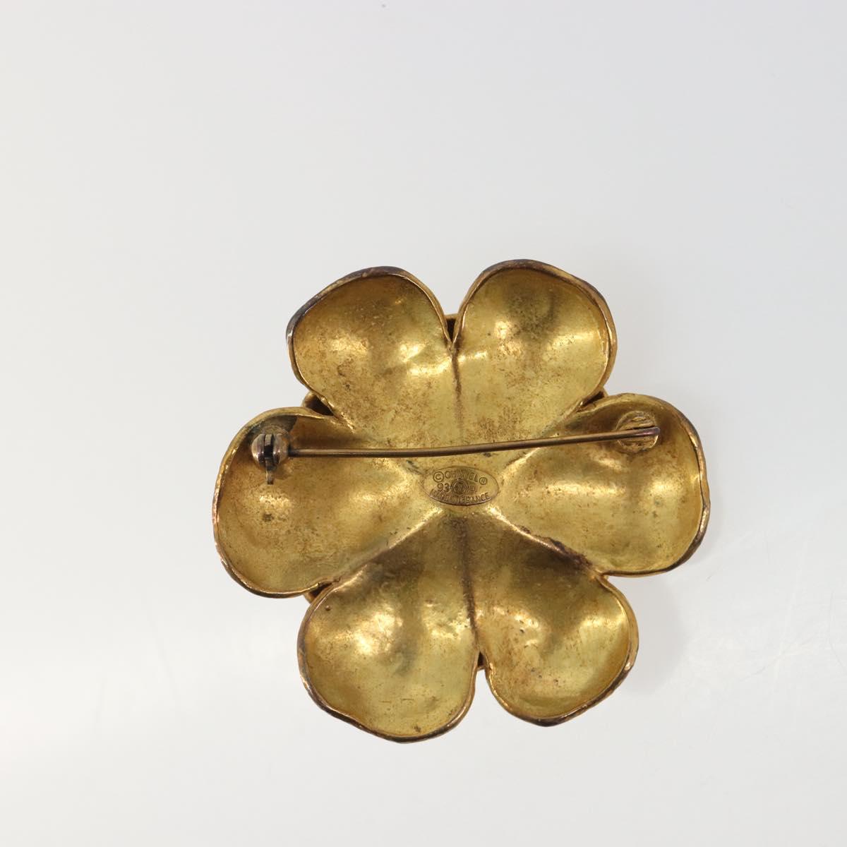 CHANEL Vintage Camellia Brooch Metal Gold Tone CC Auth bs36343V - Jerrillo image 3