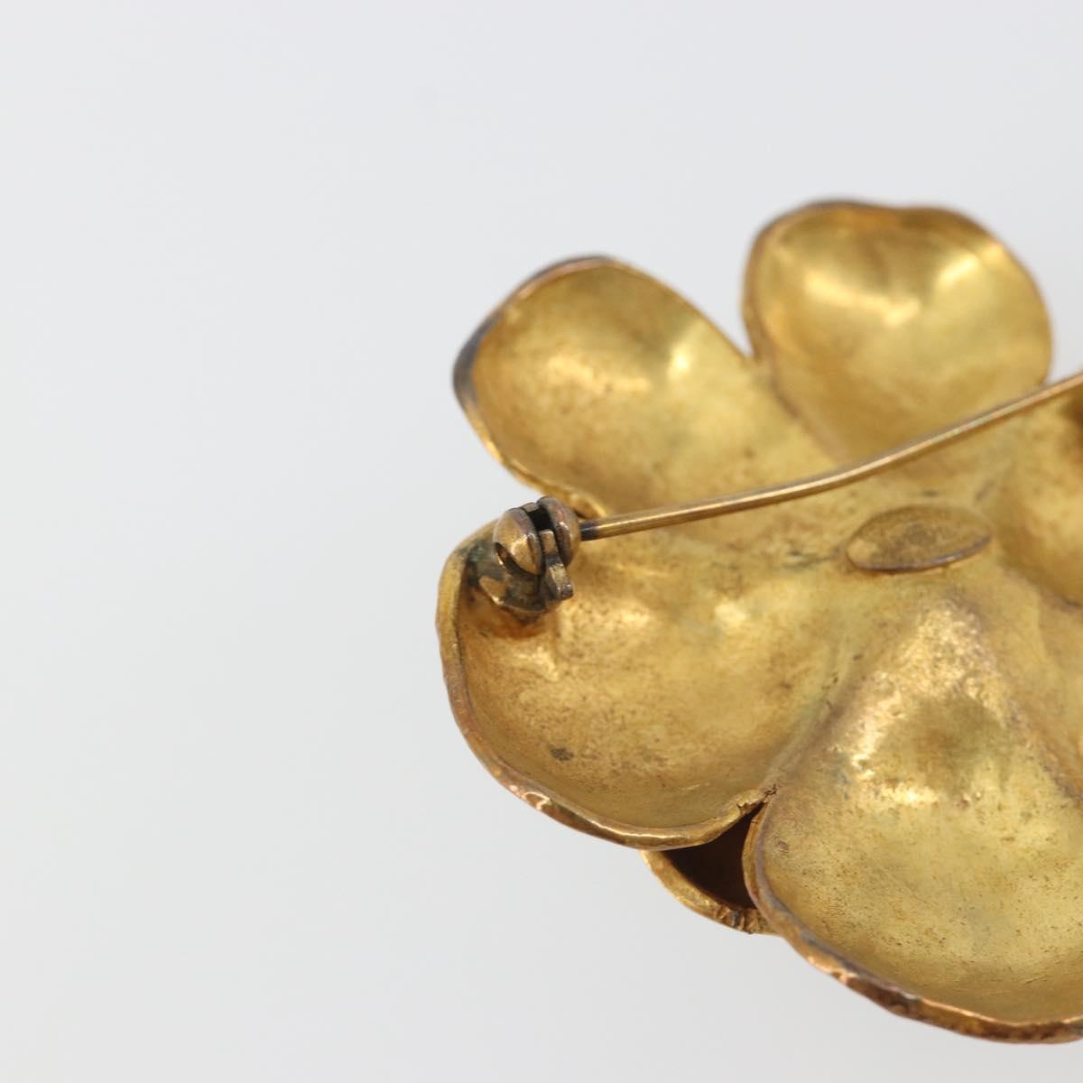CHANEL Vintage Camellia Brooch Metal Gold Tone CC Auth bs36343V - Jerrillo image 4