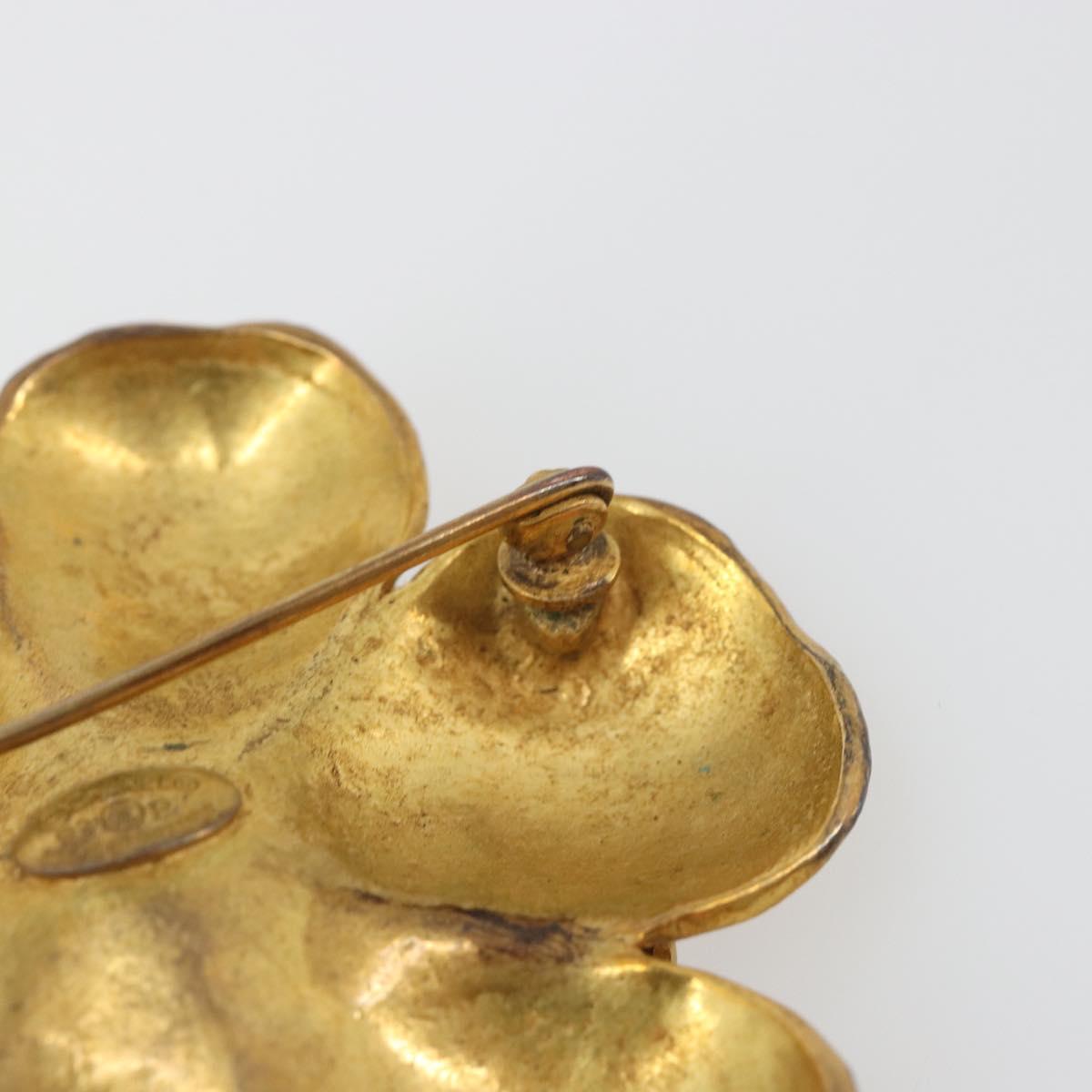 CHANEL Vintage Camellia Brooch Metal Gold Tone CC Auth bs36343V - Jerrillo image 5