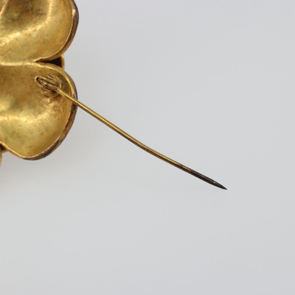 CHANEL Vintage Camellia Brooch Metal Gold Tone CC Auth bs36343V - Jerrillo image 7