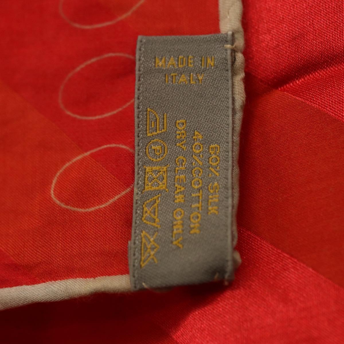LOUIS VUITTON LV Cup 2000 Scarf Silk Red LV Auth bs36345 - Jerrillo image 8