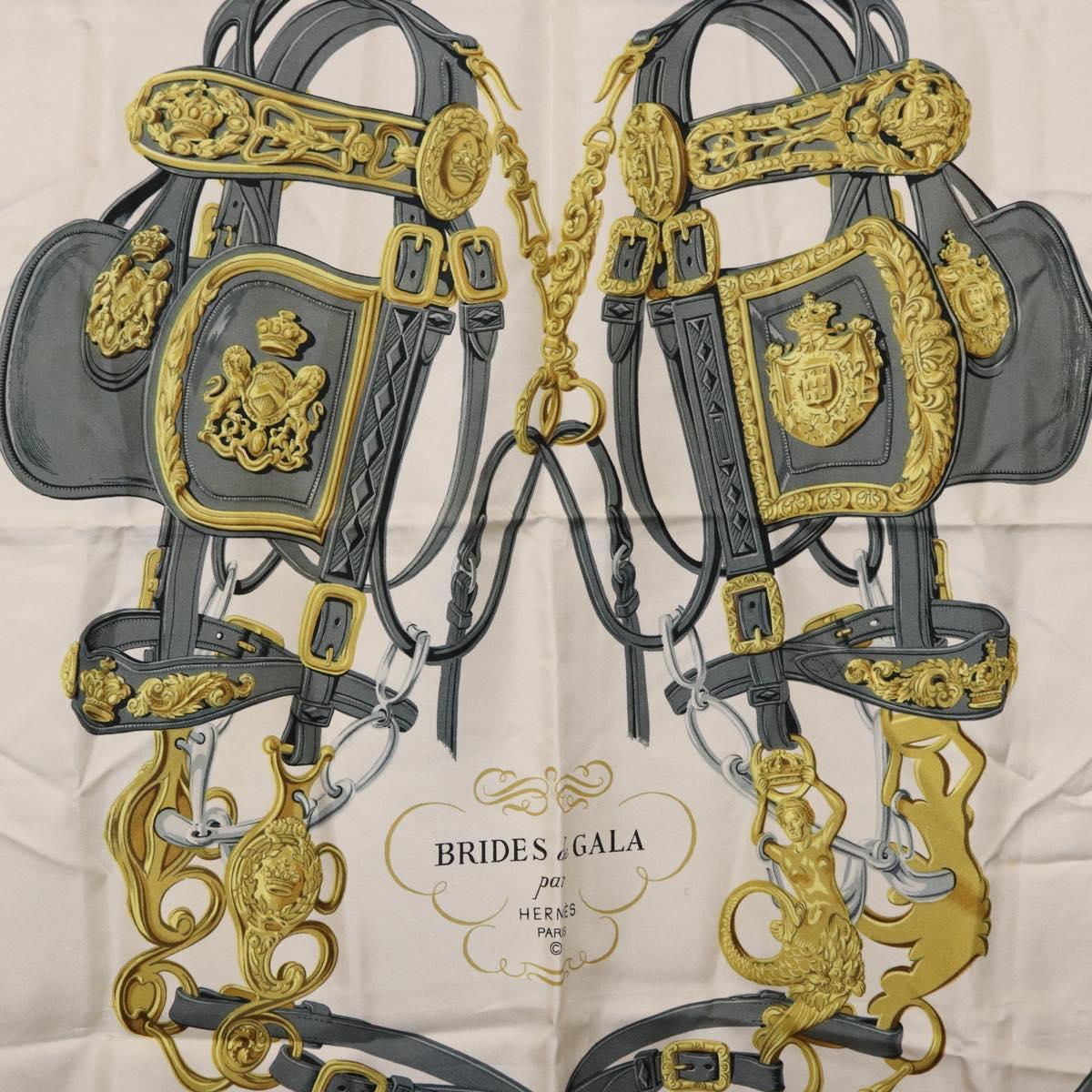 HERMES Carre 90 Scarf BRIDS De GALA Silk Blue Auth bs36346 - Jerrillo image 6