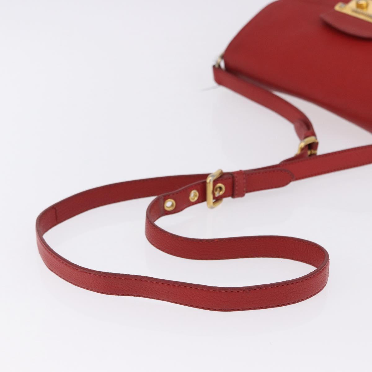 Miu Miu Shoulder Bag Leather Red Gold Auth bs36460 - Jerrillo image 6