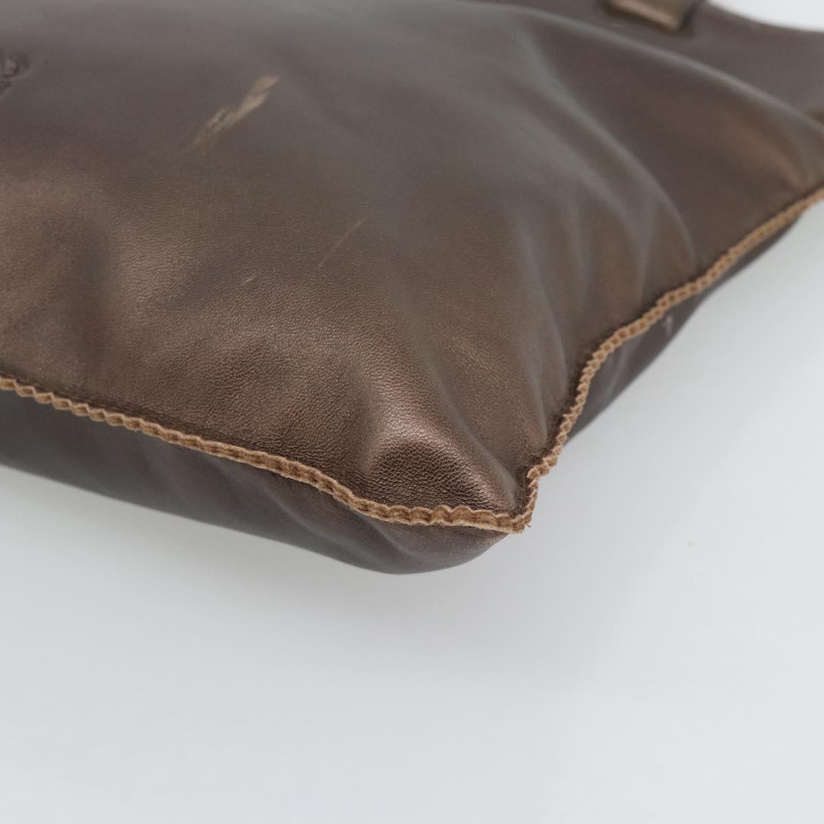 LOEWE Tote Bag Leather Bronze Auth bs36630 - Jerrillo image 9
