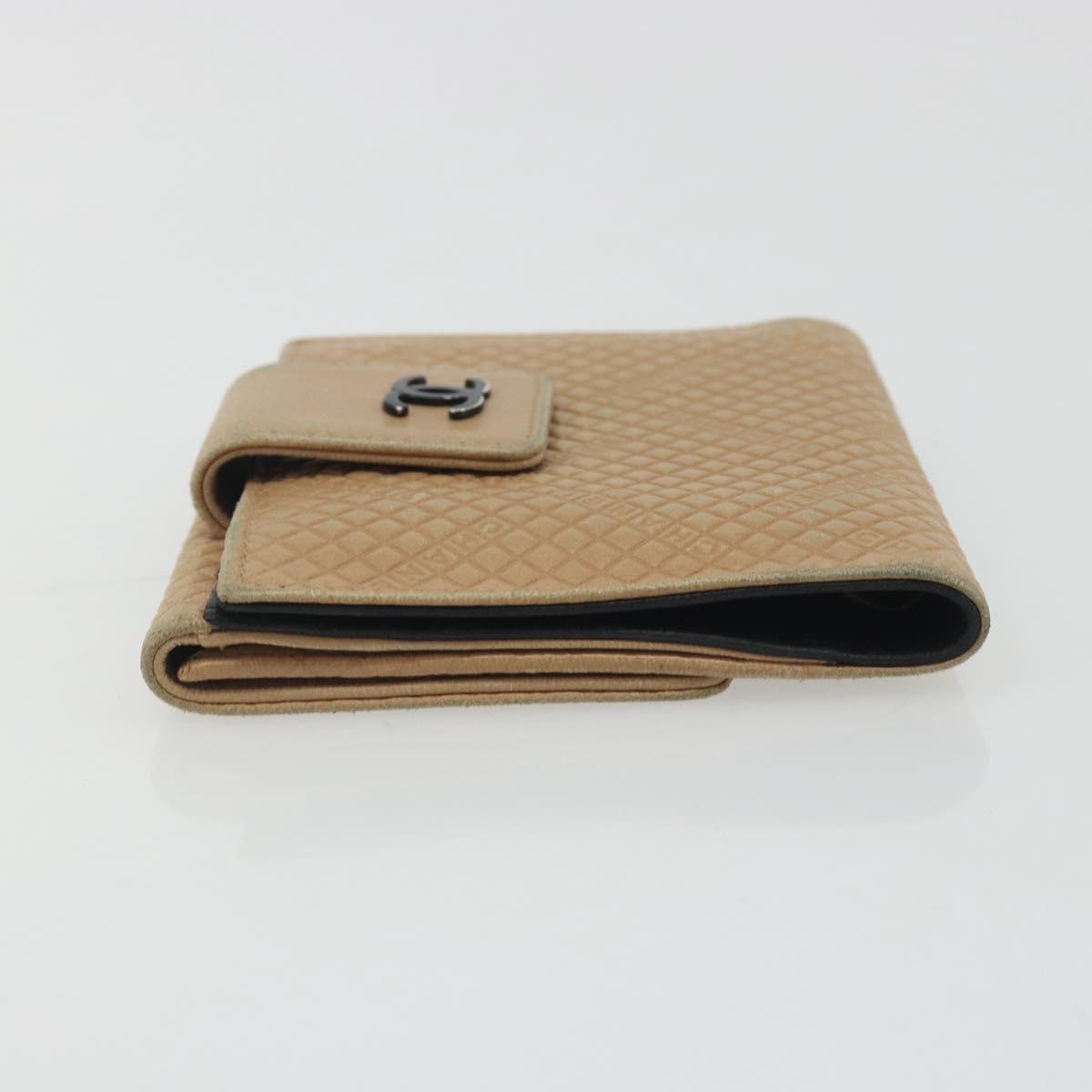 CHANEL Choco Bar line Wallet Leather Beige CC Auth bs36636 - Jerrillo image 5