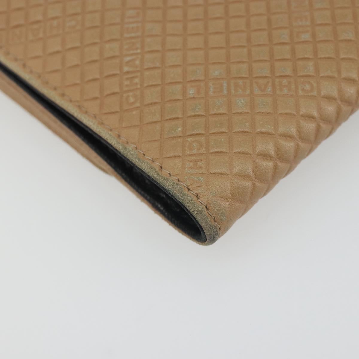 CHANEL Choco Bar line Wallet Leather Beige CC Auth bs36636 - Jerrillo image 9
