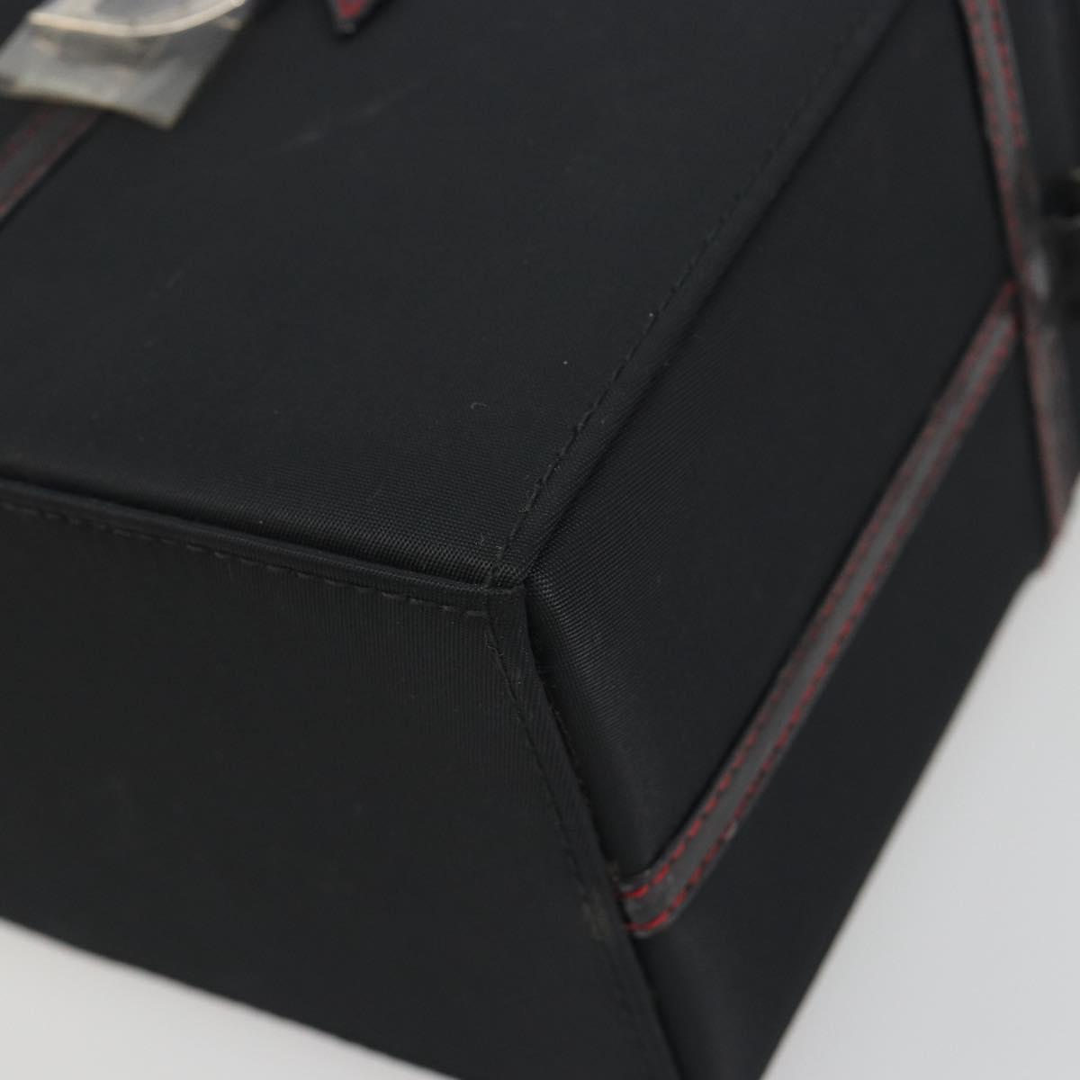 Christian Dior Hand Bag Nylon Black Silver Auth bs36673 - Jerrillo image 10