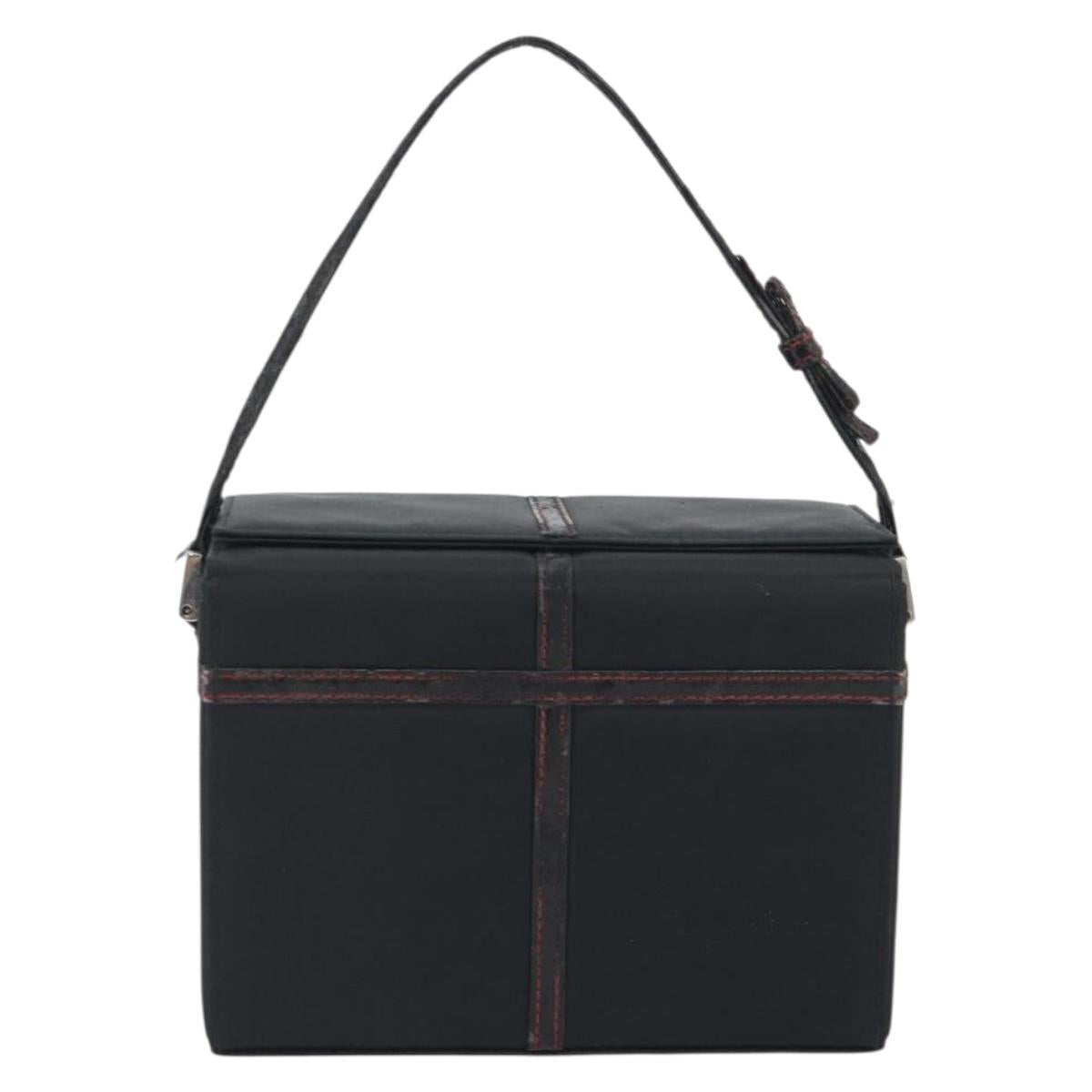 Christian Dior Hand Bag Nylon Black Silver Auth bs36673 - Jerrillo image 3