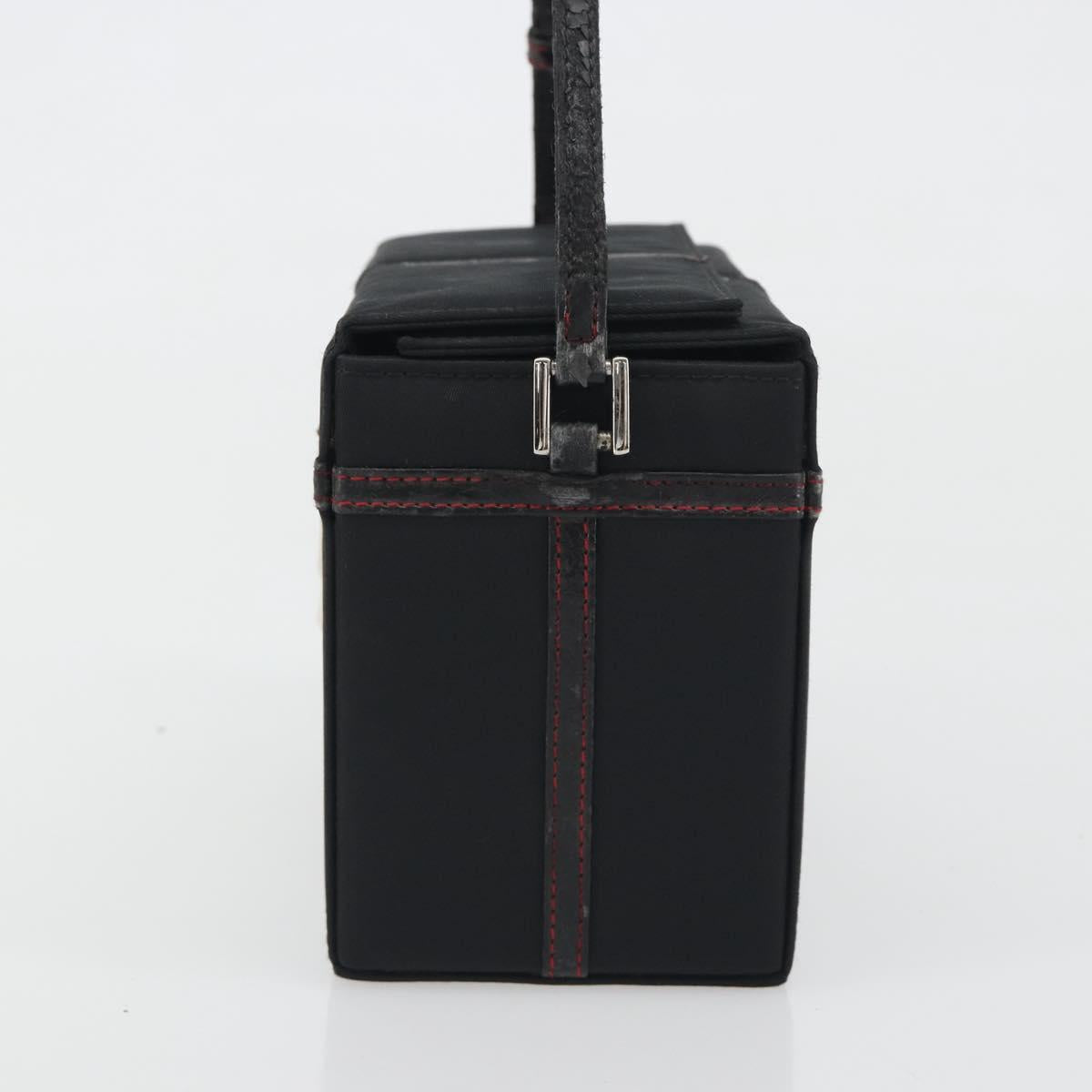 Christian Dior Hand Bag Nylon Black Silver Auth bs36673 - Jerrillo image 4