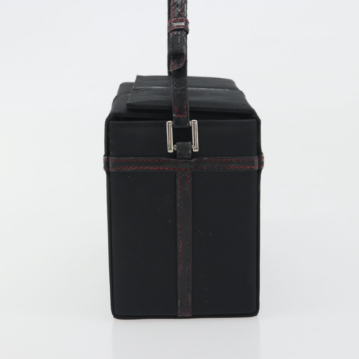 Christian Dior Hand Bag Nylon Black Silver Auth bs36673 - Jerrillo image 5