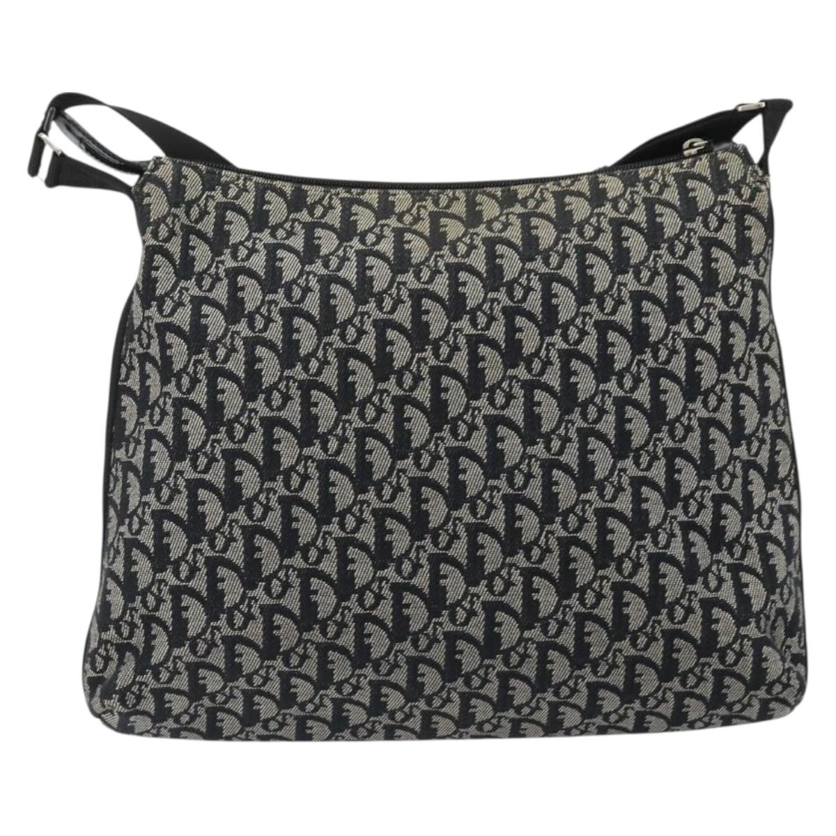 Christian Dior Trotter Canvas Shoulder Bag Navy Silver Auth ep14914A - Jerrillo image 2