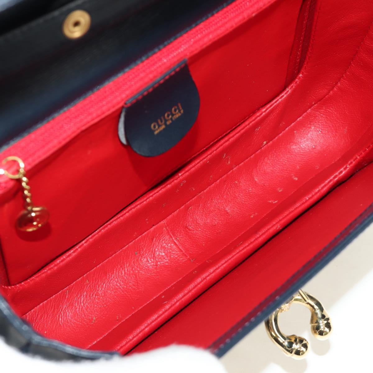 GUCCI Chain Shoulder Bag Leather Navy Gold 004 406 0473 Auth ep15047V - Jerrillo image 9