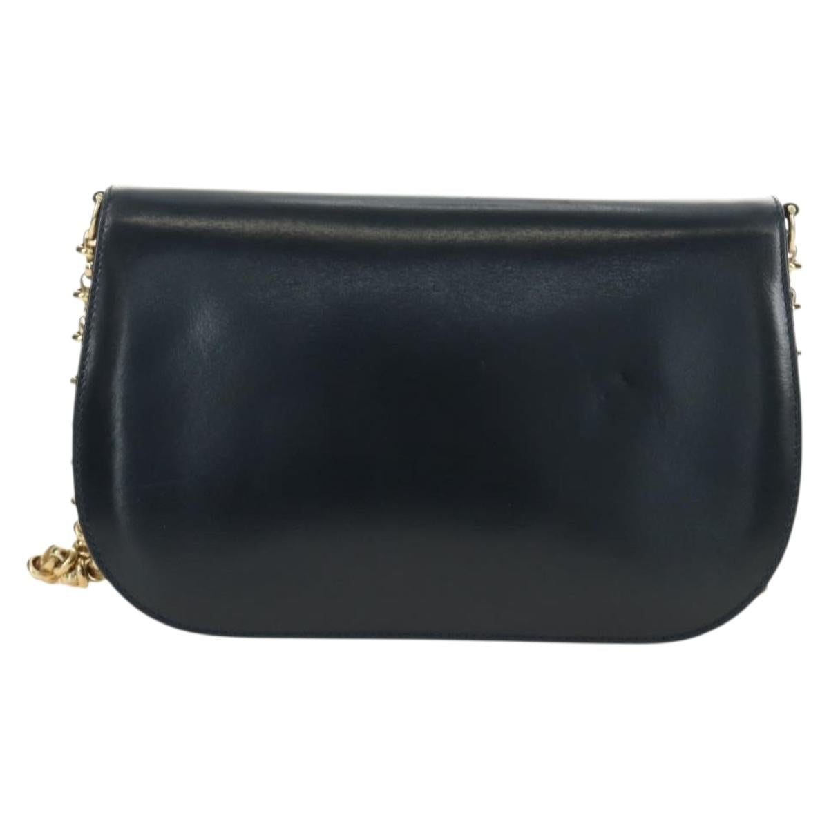 GUCCI Chain Shoulder Bag Leather Navy Gold 004 406 0473 Auth ep15047V - Jerrillo image 2