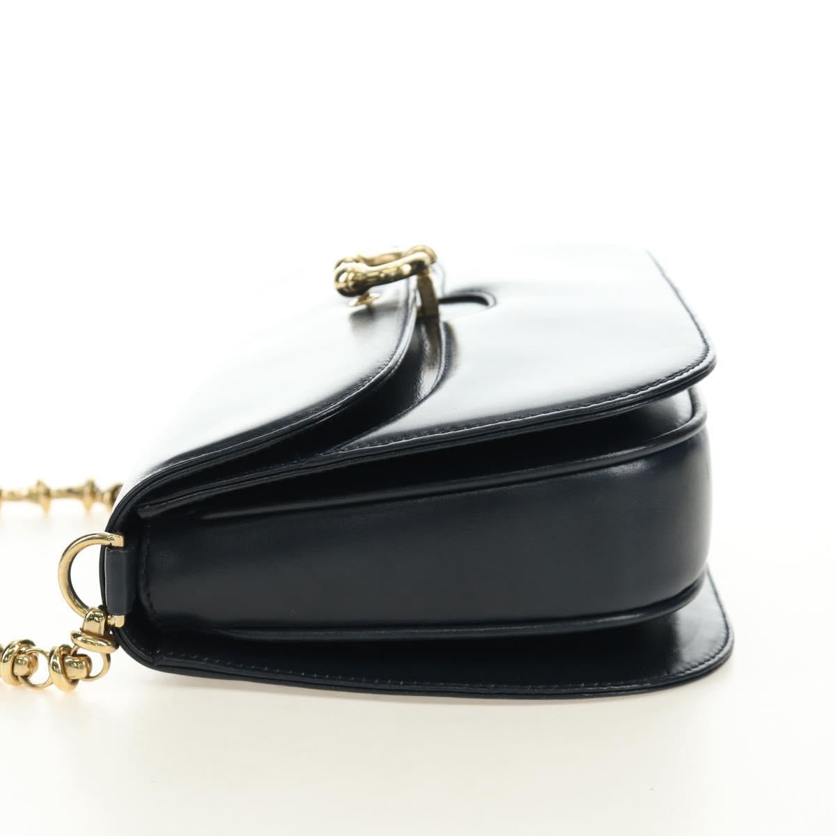 GUCCI Chain Shoulder Bag Leather Navy Gold 004 406 0473 Auth ep15047V - Jerrillo image 4