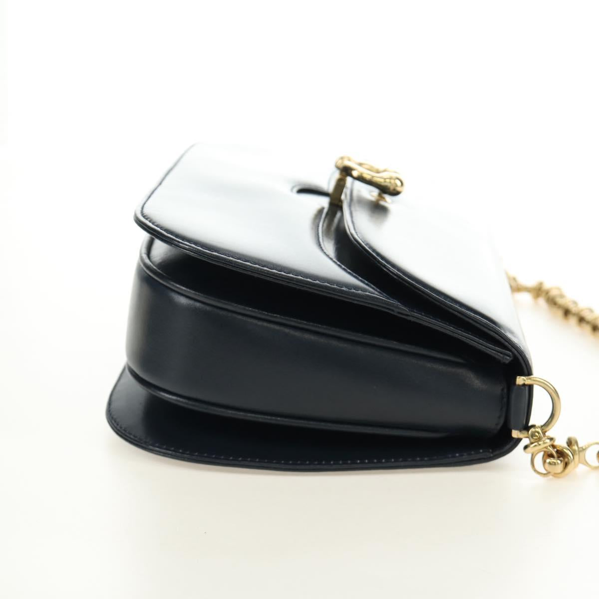 GUCCI Chain Shoulder Bag Leather Navy Gold 004 406 0473 Auth ep15047V - Jerrillo image 5