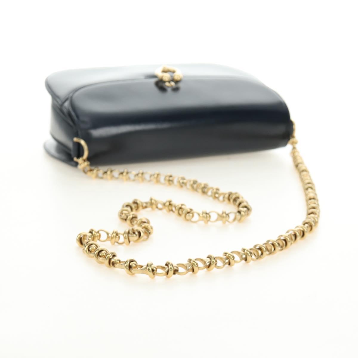 GUCCI Chain Shoulder Bag Leather Navy Gold 004 406 0473 Auth ep15047V - Jerrillo image 7