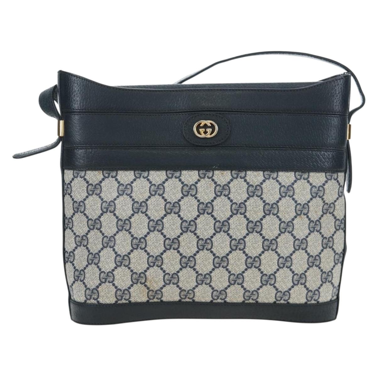 GUCCI GG Supreme Shoulder Bag PVC Navy Gold 001 109 0579 Auth ep15109 - Jerrillo image 2