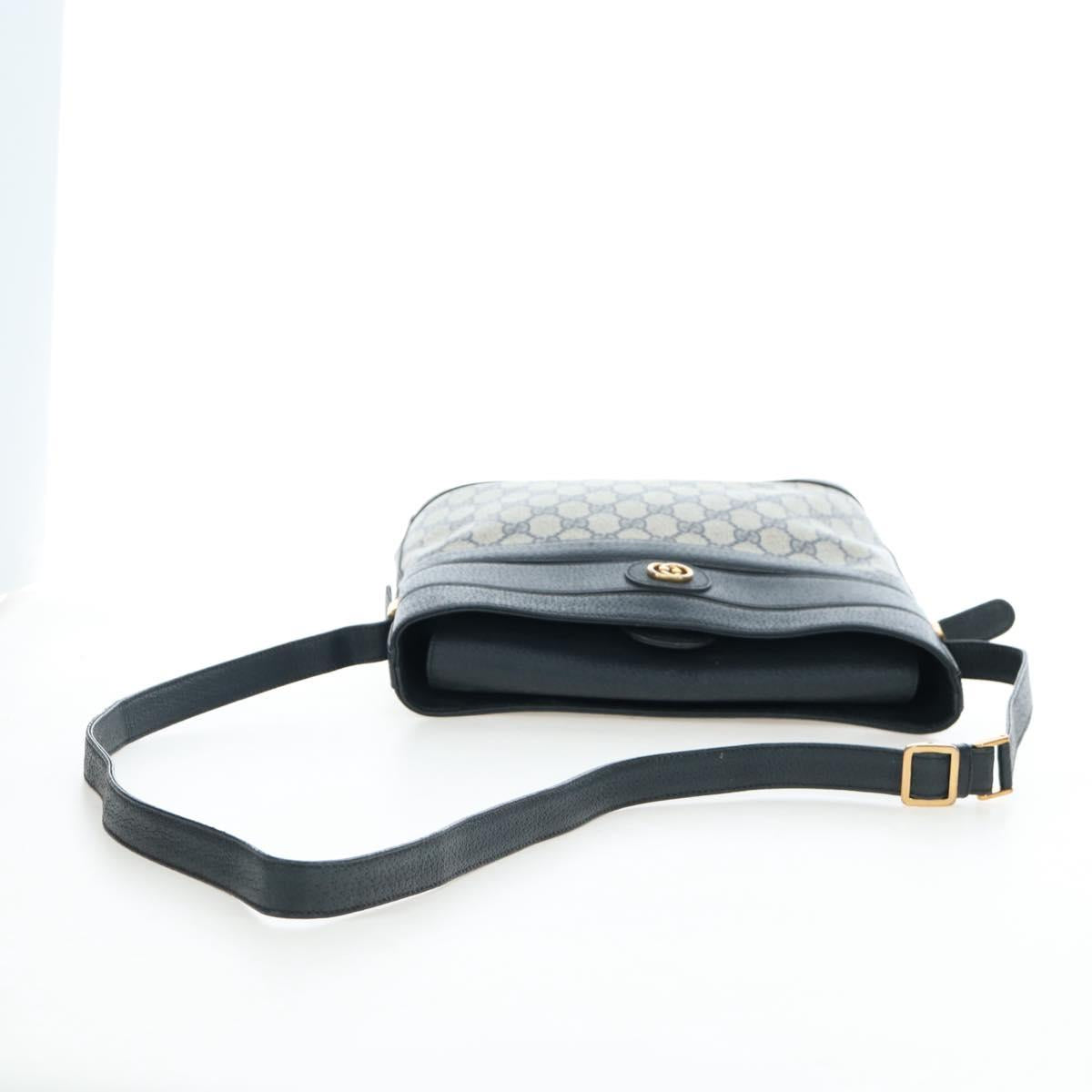 GUCCI GG Supreme Shoulder Bag PVC Navy Gold 001 109 0579 Auth ep15109 - Jerrillo image 9