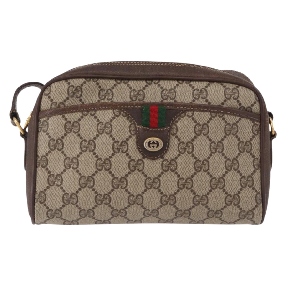GUCCI GG Supreme Web Sherry Line Bag PVC Beige Gold 116 02 089 Auth ep15117 - Jerrillo image 2