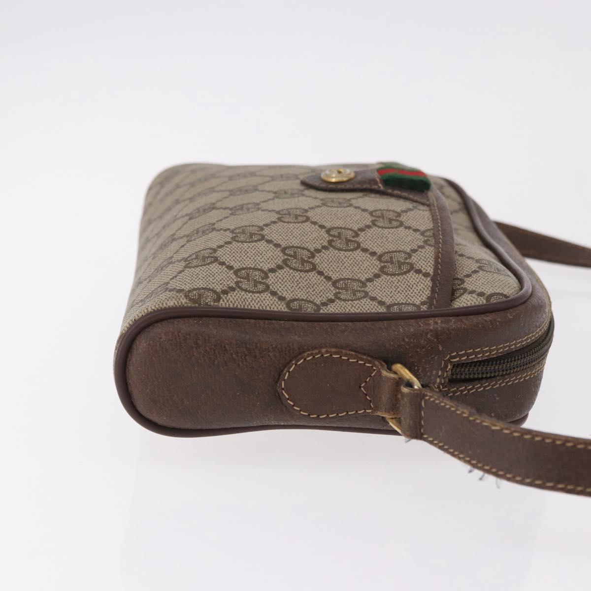 GUCCI GG Supreme Web Sherry Line Bag PVC Beige Gold 116 02 089 Auth ep15117 - Jerrillo image 4