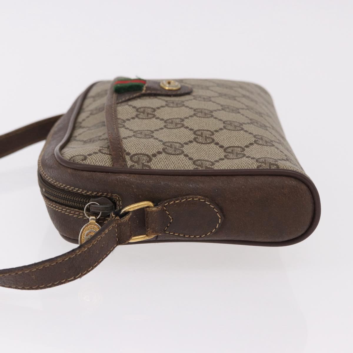 GUCCI GG Supreme Web Sherry Line Bag PVC Beige Gold 116 02 089 Auth ep15117 - Jerrillo image 5
