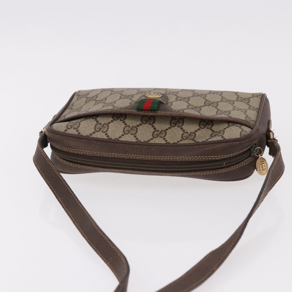 GUCCI GG Supreme Web Sherry Line Bag PVC Beige Gold 116 02 089 Auth ep15117 - Jerrillo image 6