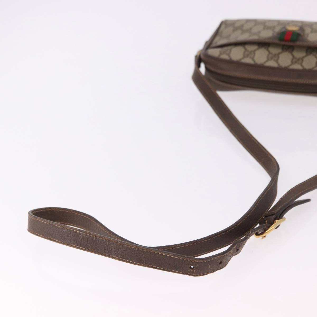 GUCCI GG Supreme Web Sherry Line Bag PVC Beige Gold 116 02 089 Auth ep15117 - Jerrillo image 7