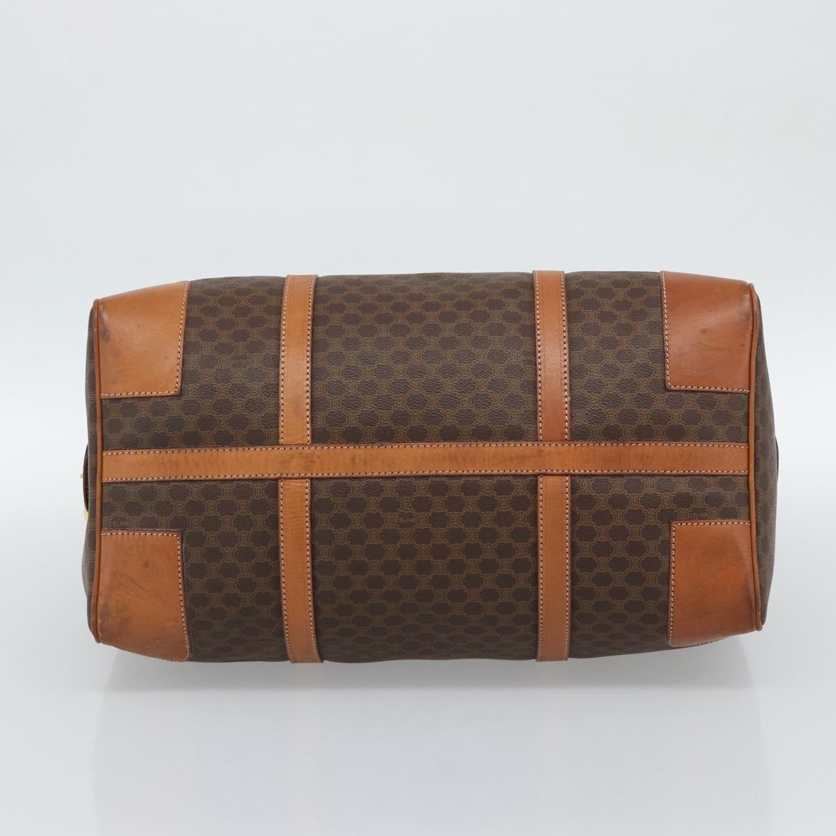 CELINE Macadam Boston Bag PVC Leather Brown Gold Tone Auth ep15169 - Jerrillo image 5