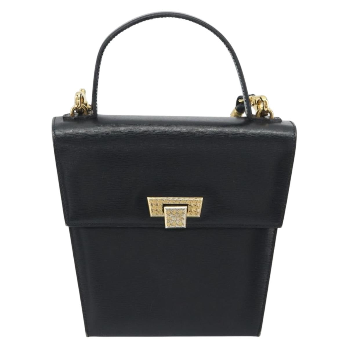 Borsa a mano Christian Dior in pelle, modello 2 vie, nera e oro, autentica, codice articolo ep15222. image 2