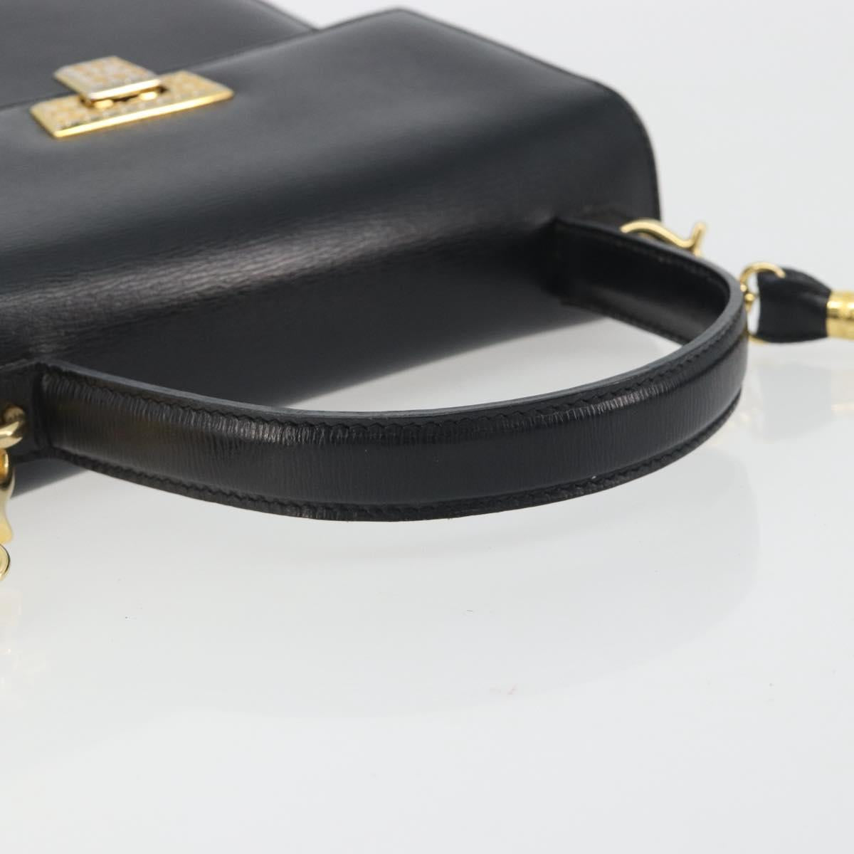 Borsa a mano Christian Dior in pelle, modello 2 vie, nera e oro, autentica, codice articolo ep15222. image 7
