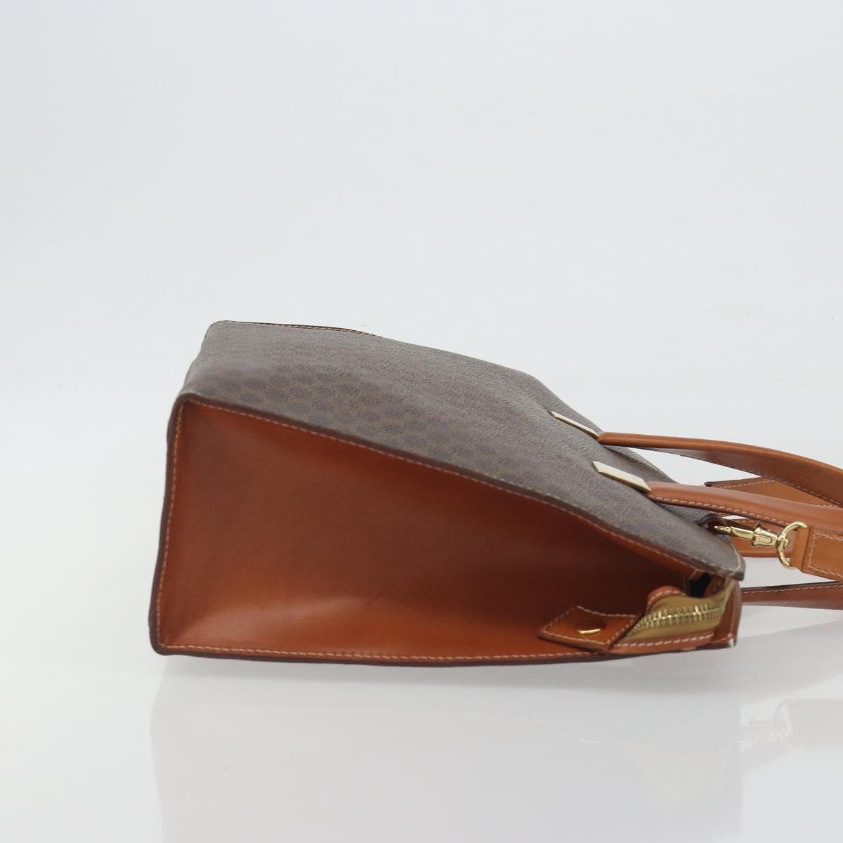 CELINE Macadam Hand Bag PVC Leather 2way Brown Gold Tone Auth ep15253 - Jerrillo image 4
