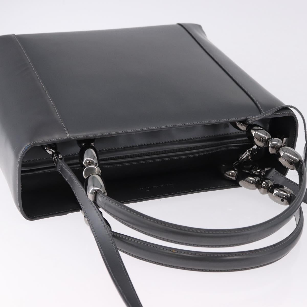 Christian Dior Maris Pearl Hand Bag Patent 2way Gray Silver Auth ep15303V - Jerrillo image 6