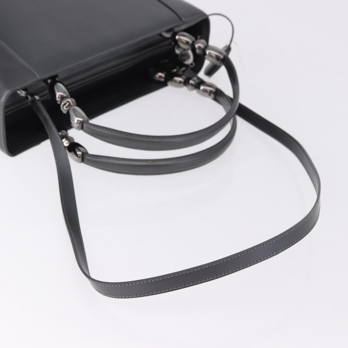 Christian Dior Maris Pearl Hand Bag Patent 2way Gray Silver Auth ep15303V - Jerrillo image 9