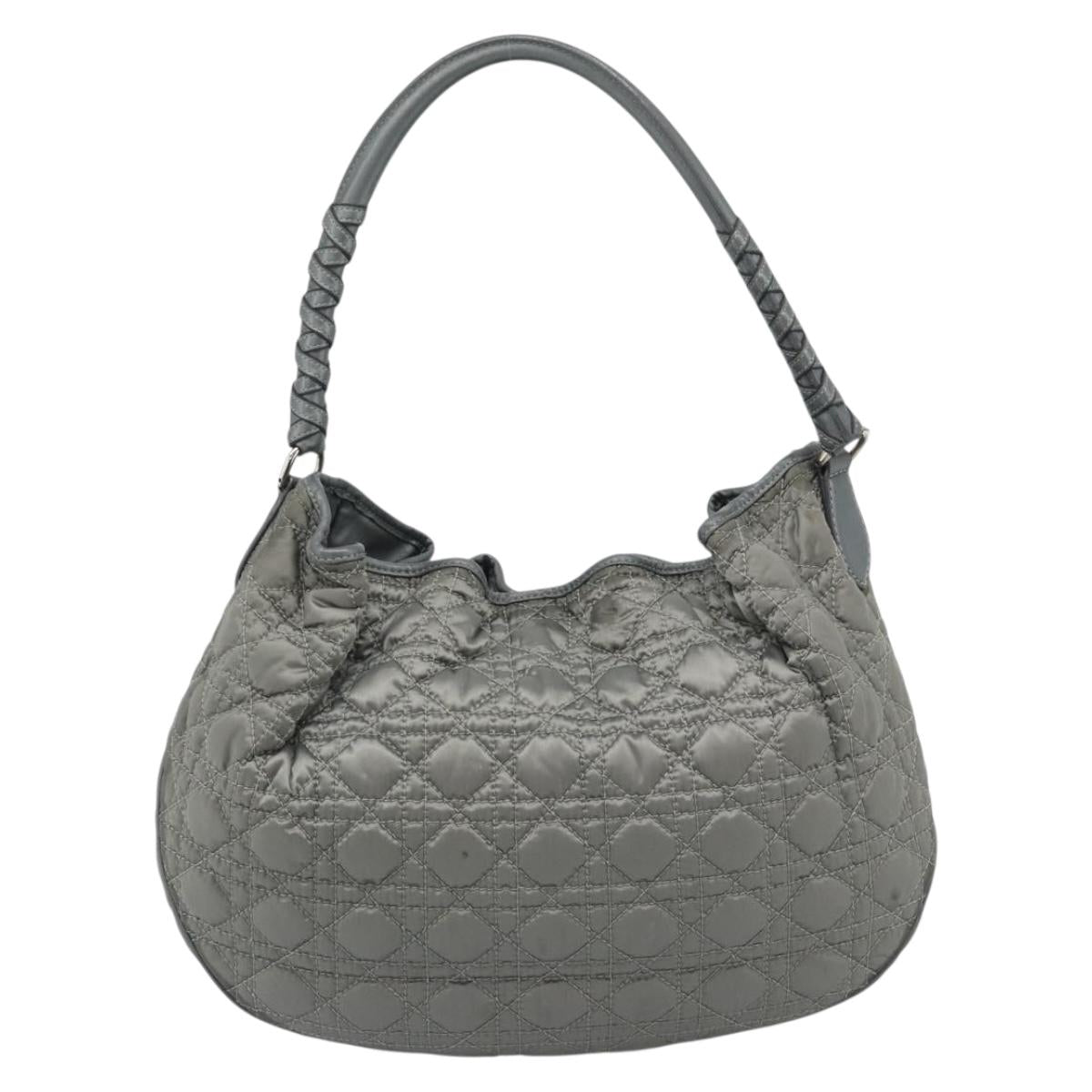 Christian Dior Canage Shoulder Bag Nylon Gray Silver Auth ep15322 - Jerrillo image 2