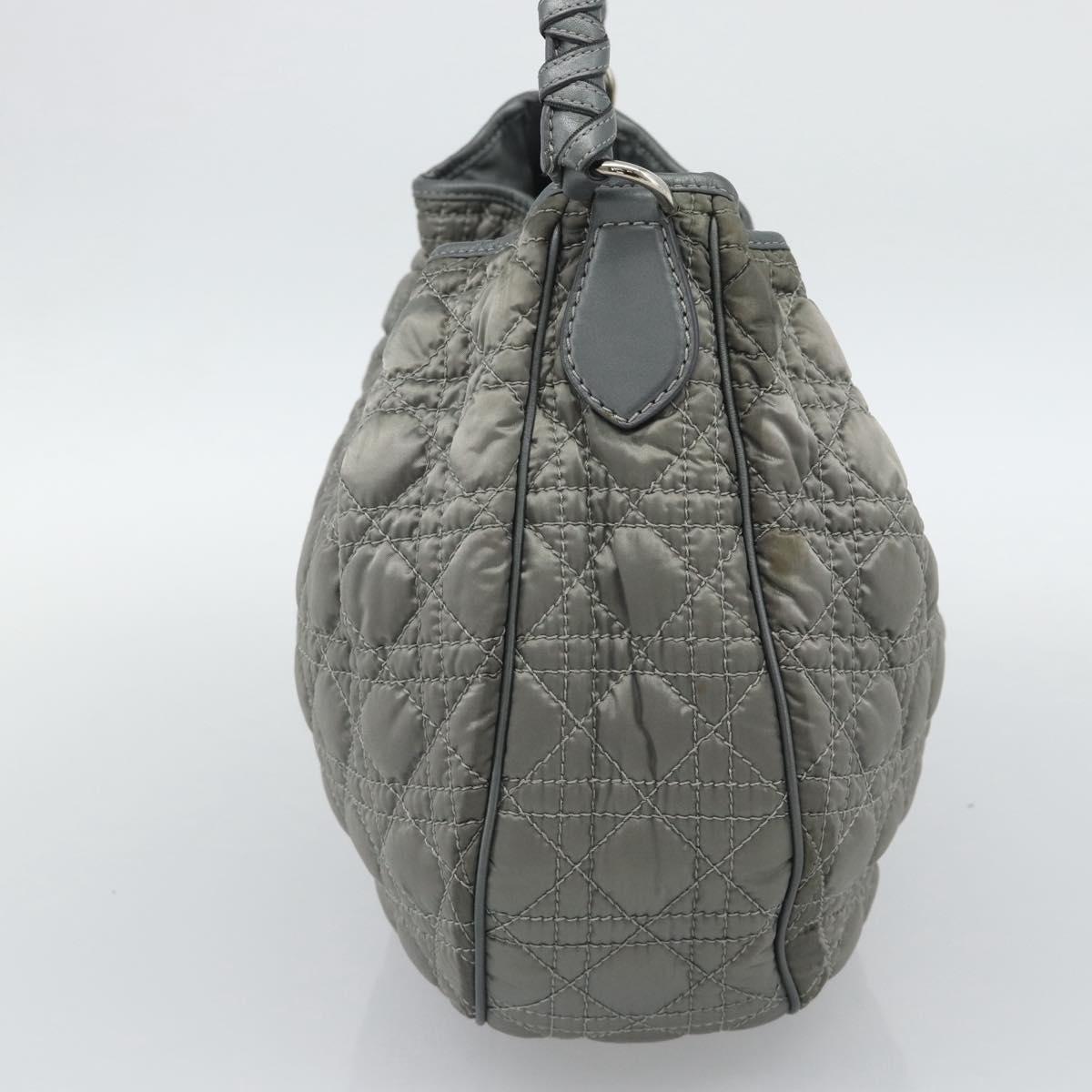 Christian Dior Canage Shoulder Bag Nylon Gray Silver Auth ep15322 - Jerrillo image 3