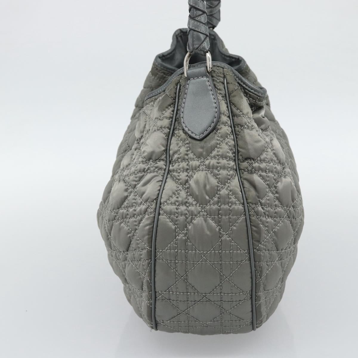 Christian Dior Canage Shoulder Bag Nylon Gray Silver Auth ep15322 - Jerrillo image 4