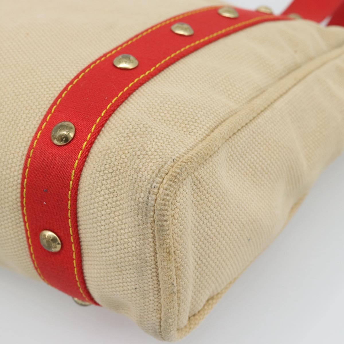 LOUIS VUITTON Antigua Cabas MM Tote Bag Beige Red M40035 LV Auth ep15323 - Jerrillo image 9