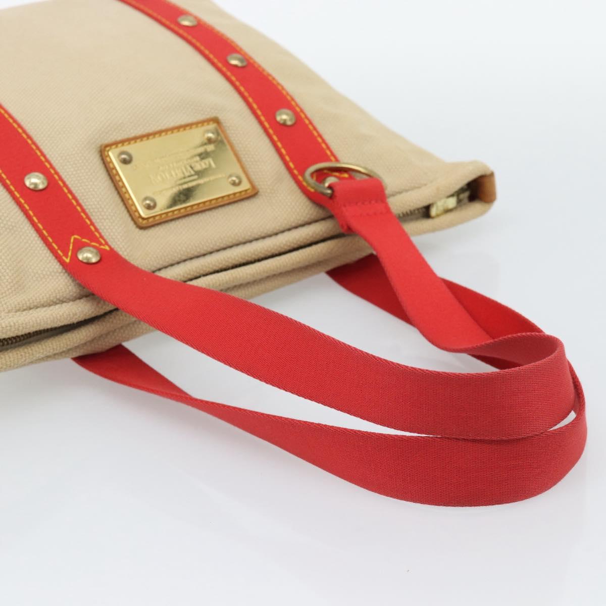 LOUIS VUITTON Antigua Cabas MM Tote Bag Beige Red M40035 LV Auth ep15323 - Jerrillo image 7