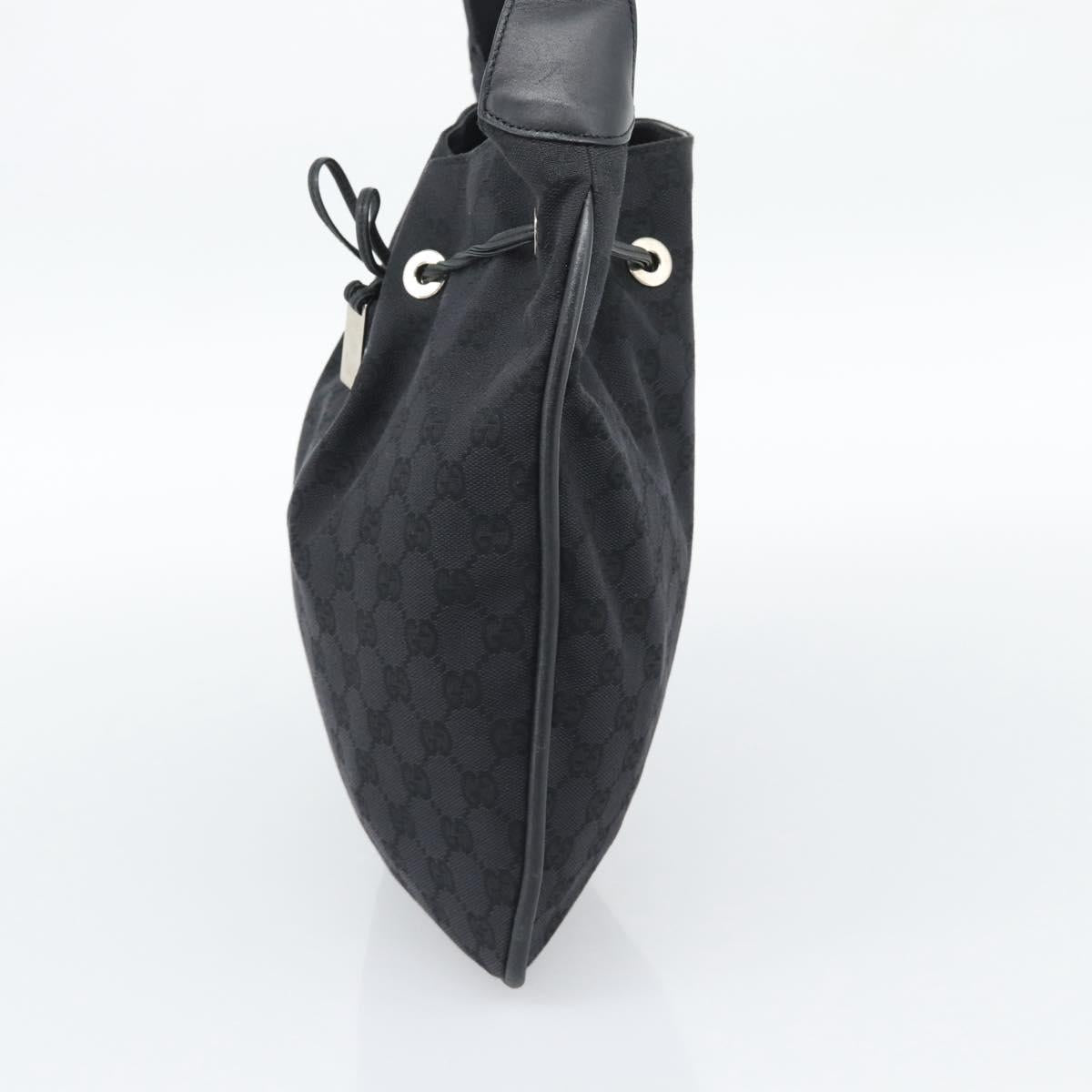 GUCCI GG Canvas Bamboo Hand Bag Black Silver 001 4033 Auth ep15336A - Jerrillo image 5